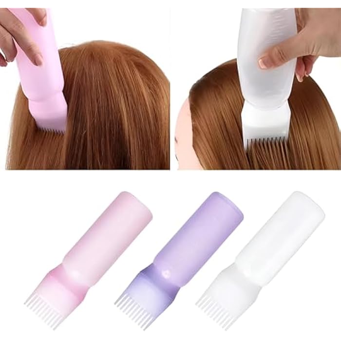 Rod Comb - Versatile Hair Dye Application with Precision Exfoliation and Brush for Salon Quality Results with the Amazing Bottle Design. - Image 2